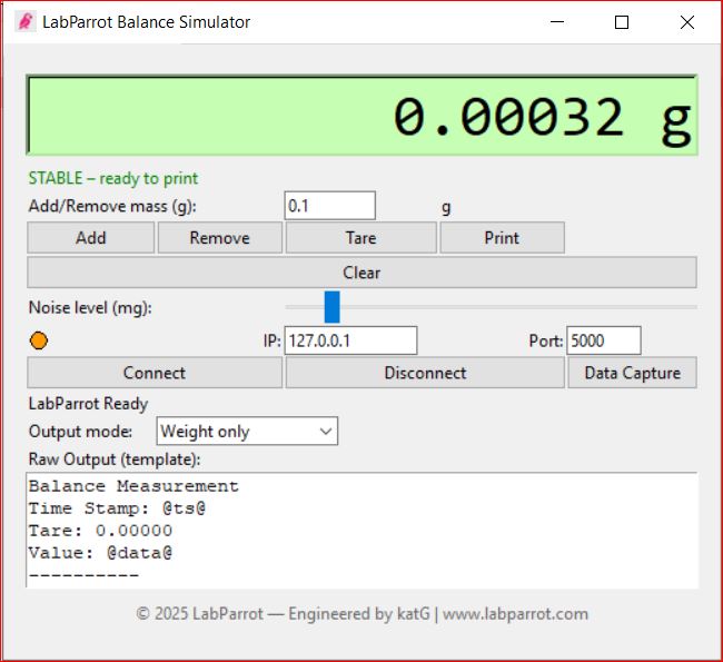 Balance Simulator Screenshot